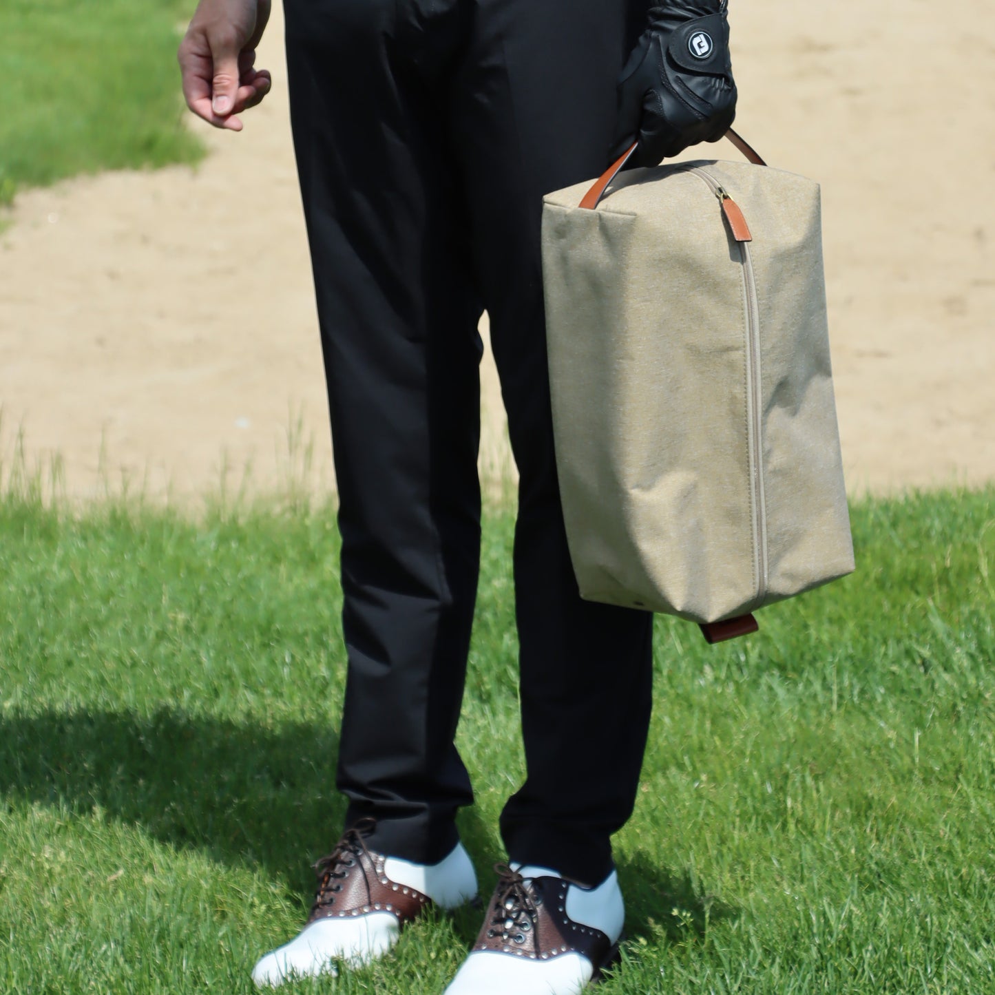 Sand Canvas Shoe Bag